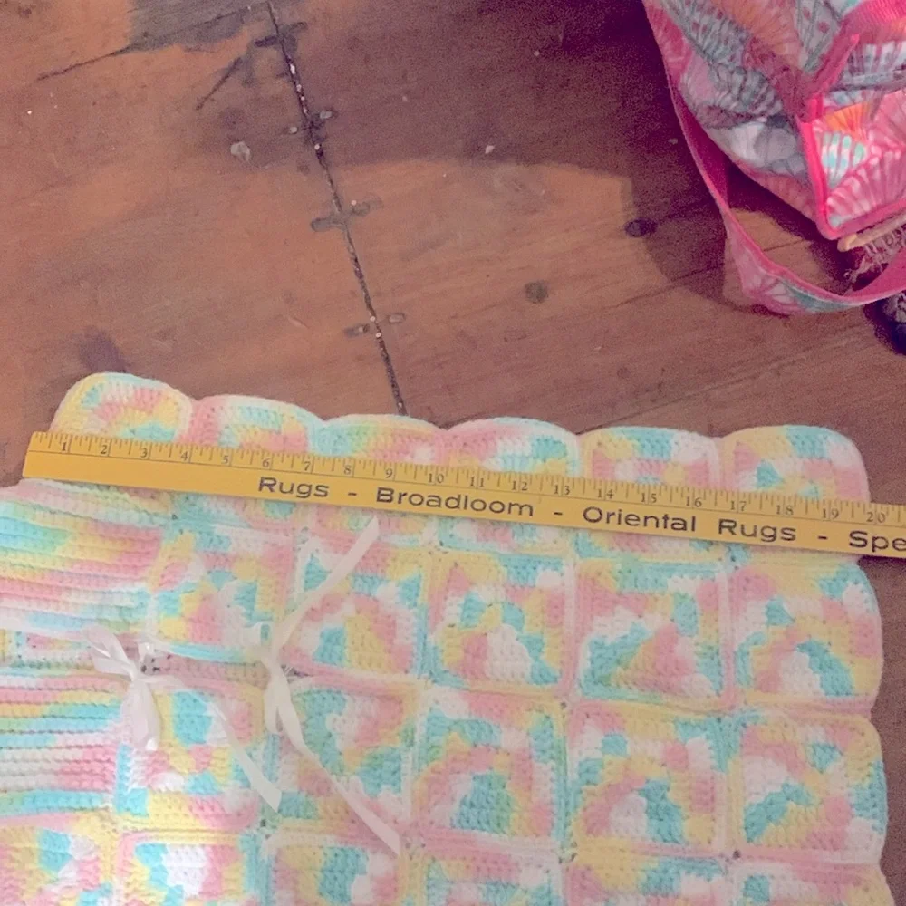 OOAK Hand-crafted infant sleep sack in pastel granny squares
